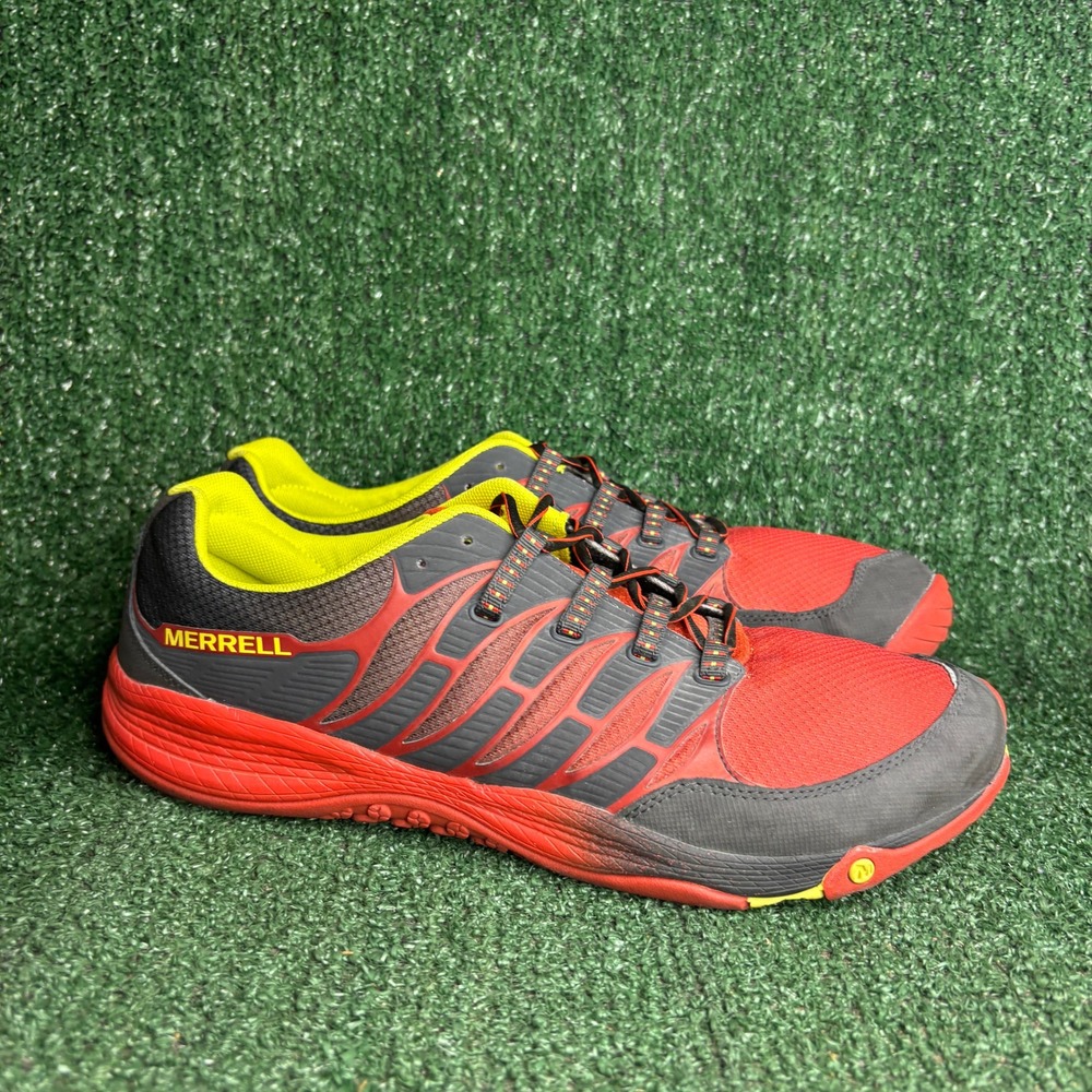 Merrell All Out Fuse Trail Running Athletic Outdoor Sneakers Orange Mens Size 12